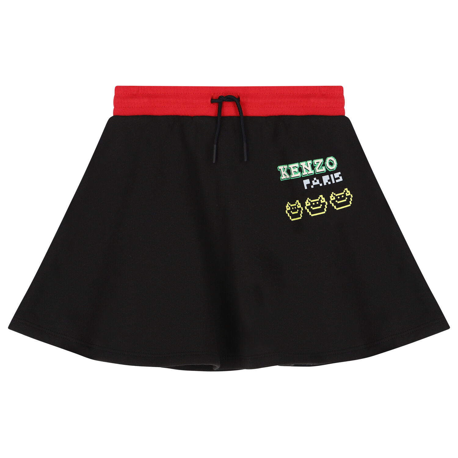 Girls Black Logo Skirt, 1, hi-res